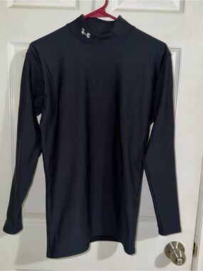 Under Armour Coldgear Men's size Large Black Compression Mock Neck Football